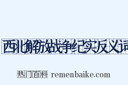 西北解放战争纪实反义词是什么意思的图片